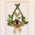 thumbnail image 1 of Northlight Farmer Bunny Moss Vines Teardrop Easter Wreath - 22" - Green and Orange - Unlit, 1 of 9