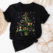 Farmer Christmas Tree T-Shirt, Funny Farm Lover Gift, Farmer Christmas Lights T-Shirt, Christmas Harvest Tree Shirt, Xmas Shirts for Women and Men