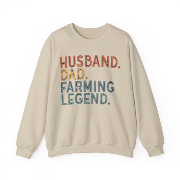 Farmer Dad Sweatshirt Gifts Crew Neck Shirt Long Sleeve Unisex