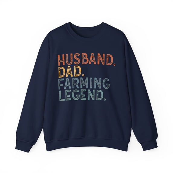 Farmer Dad Sweatshirt Gifts Crew Neck Shirt Long Sleeve Unisex