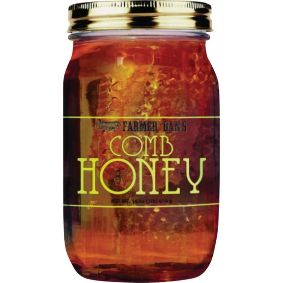 Farmer Dans Farmer Dan's 12 Oz. Original Unfiltered Honey with Honeycomb Glass Jar - Pack of 6