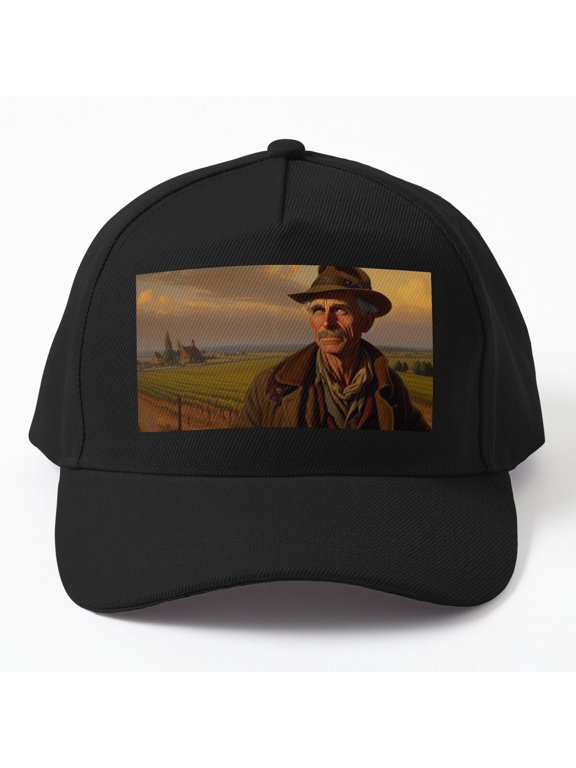 Farmer George Baseball Hat, Country Grower Name Illustration Graphic Design, Classic Everyday Cap