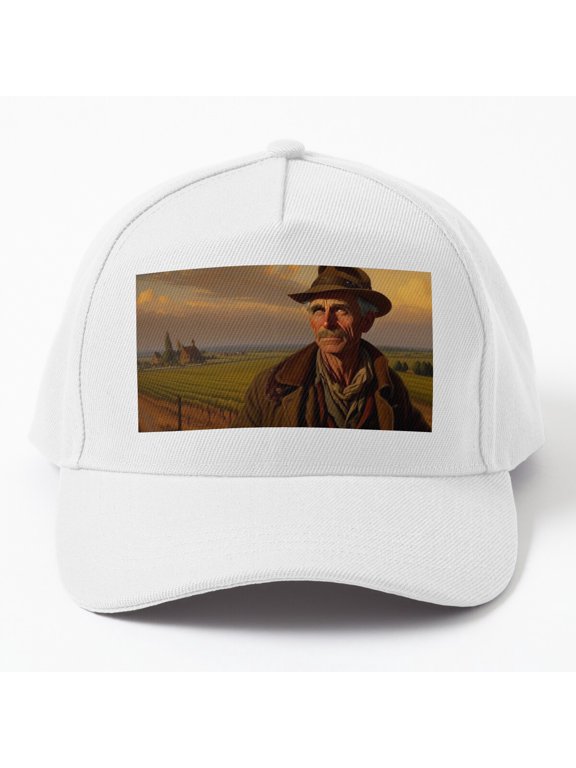 Farmer George Baseball Hat, Country Grower Name Illustration Graphic Design, Classic Everyday Cap
