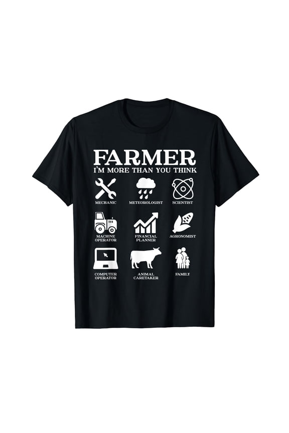 Farmer Gift Idea Farming Agriculture Patriotic Farmer T-Shirt