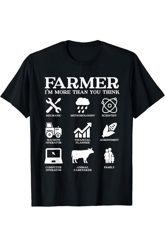 Farmer Gift Idea Farming Agriculture Patriotic Farmer T-Shirt