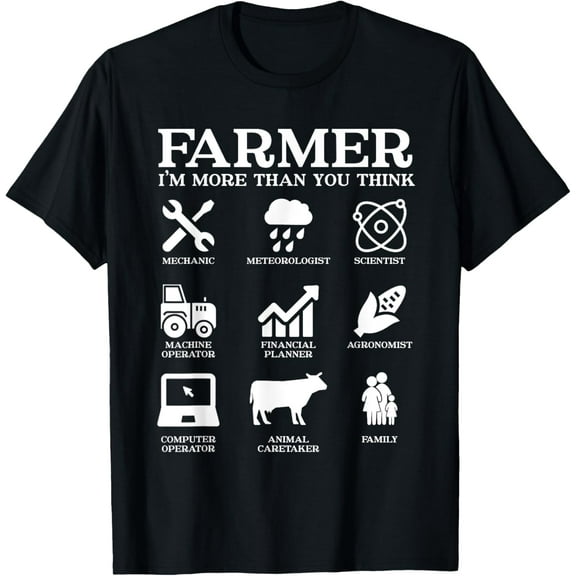 Farmer Gift Idea Farming Agriculture Patriotic Farmer T-Shirt