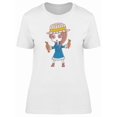 thumbnail image 1 of Farmer Girl With Carrots Cartoon Tee Women's -Image by Shutterstock, 1 of 1