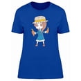 thumbnail image 1 of Farmer Girl With Carrots Cartoon Tee Women's -Image by Shutterstock, 1 of 1