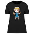 thumbnail image 1 of Farmer Girl With Carrots Cartoon Tee Women's -Image by Shutterstock, 1 of 2
