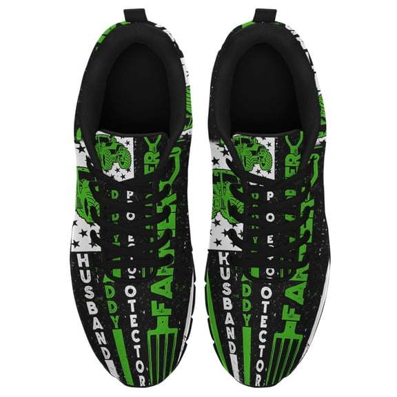 Farmer Husband Daddy Protector Running Shoes Sneakers Mesh Black Size 10