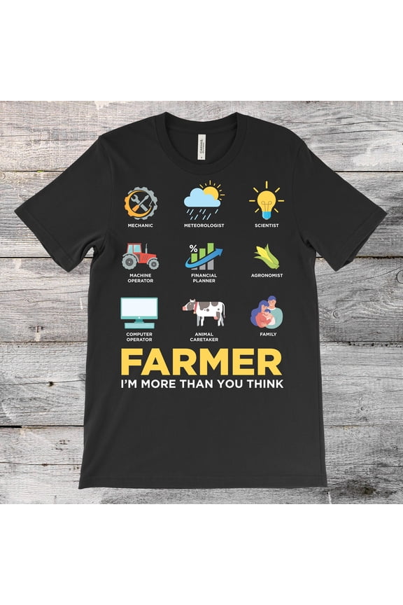 Farmer I'm More Than You Think T-Shirt, Funny Farming Gift, Tractor Farm Life T Shirts, Farmers Present, Cattle Rancher Lover, Agricultural,