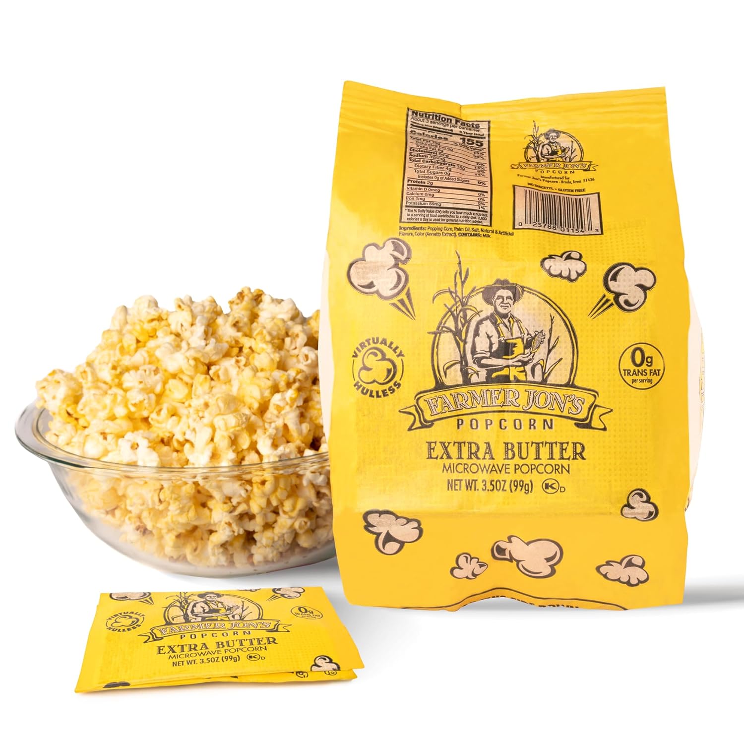 Farmer Jon’s Microwave Popcorn Extra Butter Farm Gourmet Made