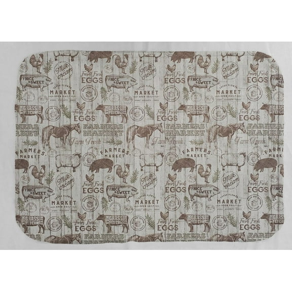 Farmer Market Dish Drying Mat by Penny's Needful Things (Gray)