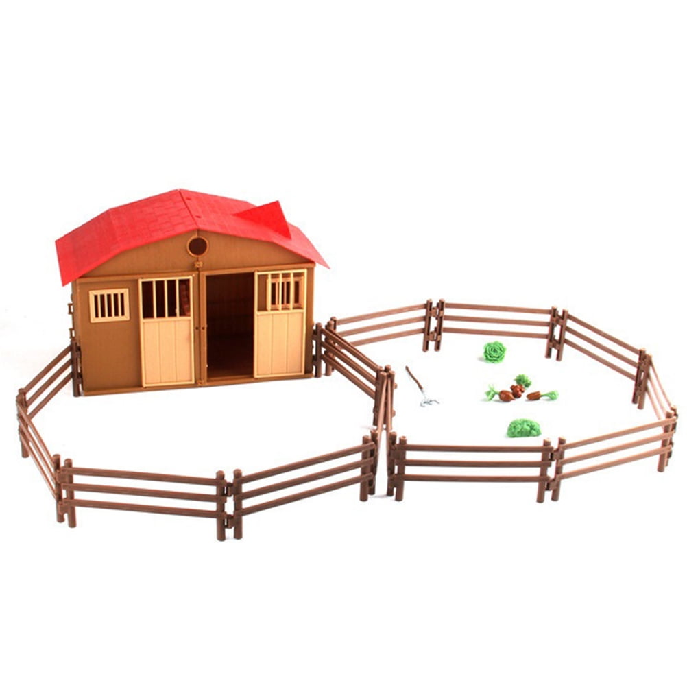 Farmer Playset Kids Farm Model Toy Animal The Cow DIY Assembly Toy Farm ...