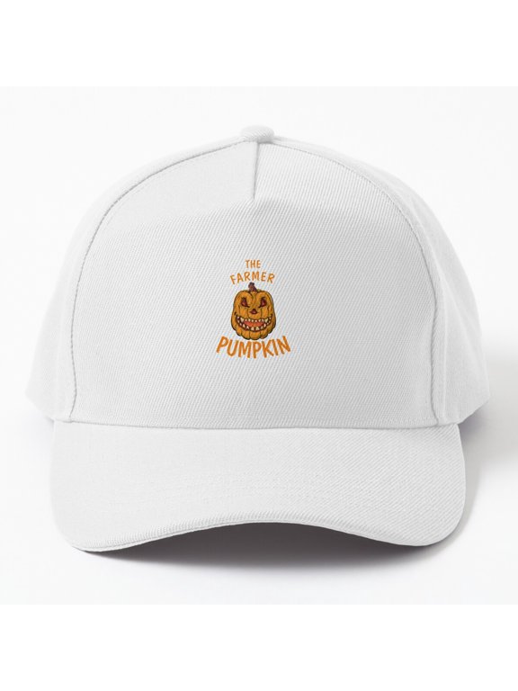 Farmer Pumpkin Baseball Cap, Halloween Agriculture Character Gift Design, Classic Hat