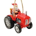 thumbnail image 1 of Farmer Santa Riding Tractor Holiday Christmas Ornament, 1 of 1