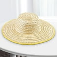 thumbnail image 1 of Farmer Style Straw Wide Brim Hat for Men and Women, One Size Summer Beach Sun Hat with Adjustable Chin Strap, Breathable Weaved Cap for Fishing, Garden, Vacation and Outdoor Activities - Gold2, 1 of 10