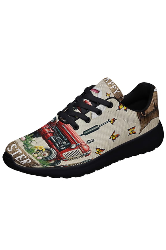 Farmer Tractor Happy EaStr Shoes Sneakers Black Size 11