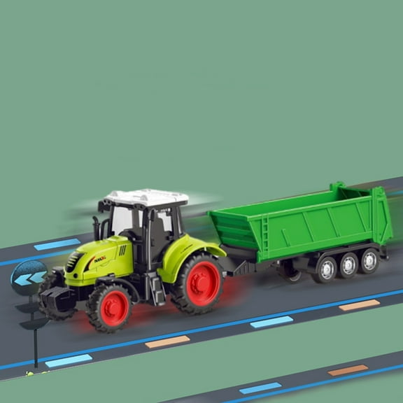 Farmer Tractor Toy Friction Powered Early Educational Toy Collectible Farm Toy Small Construction Vehicle For Children Gift Lumber Truck for Boys and Girls Birthday, Festival Gifts Christmas Gifts