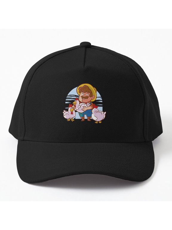 Farmer With Chickens Baseball Cap, Crop Life Inspired Design, Traditional Farm Hat