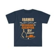 thumbnail image 1 of Farmer by day Wishbone Champion by night Unisex T-shirt S-3XL Thanksgiving, 1 of 2