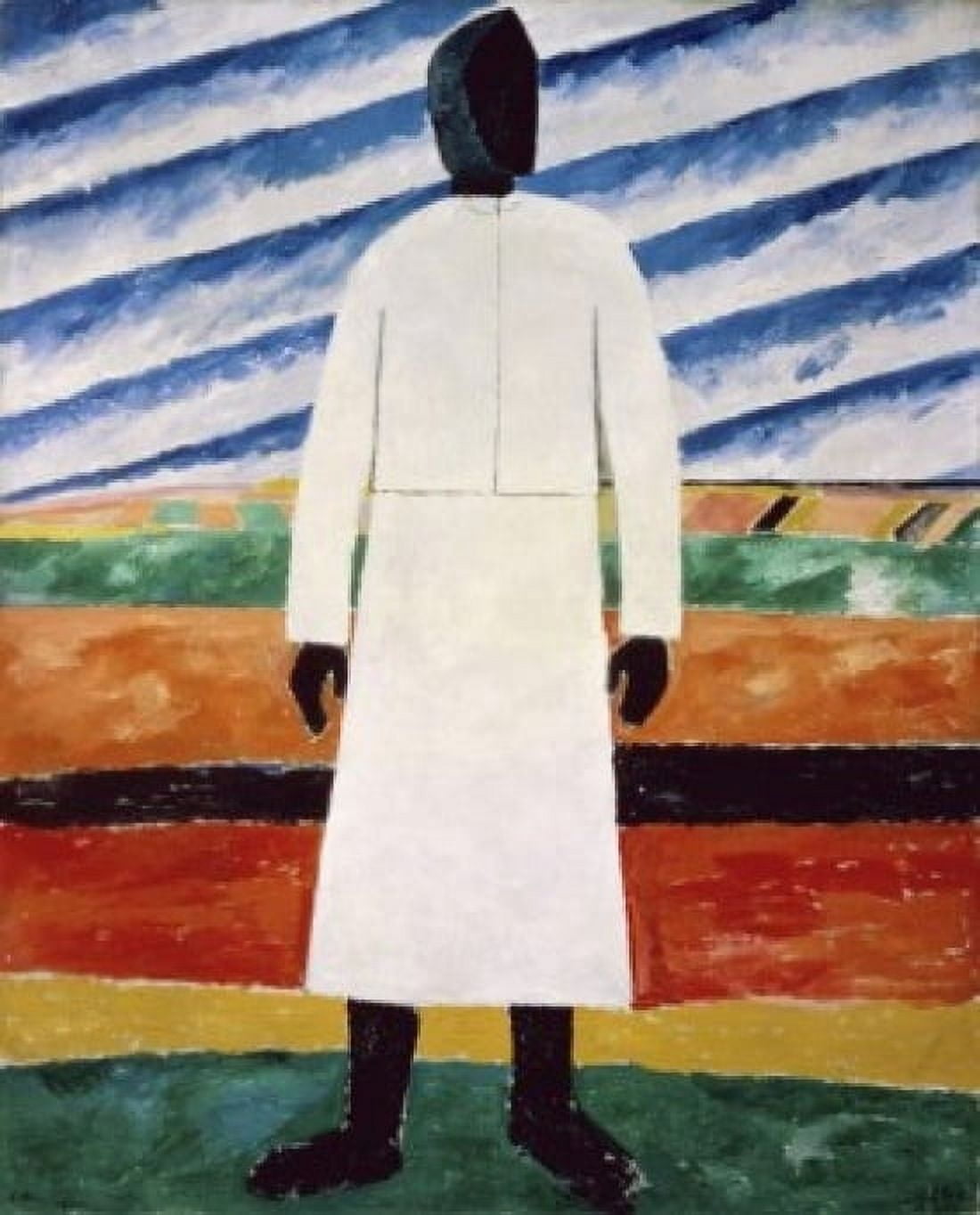 The Farmer c 1928-1932 Kasimir Malevich (1878-1935 Russian) Oil on Canvas Russian State Museum St Petersburg Canvas Art - Kasimir Malevich (24 x 36)
