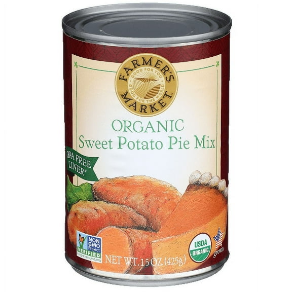 Farmer's Market Canned Organic Sweet Potato Pie Mix - 15 oz Pack of 2