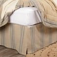 thumbnail image 1 of VHC Brands Farmer’s Market Queen Skirt Tan Grey Chambray Country Farmhouse Dust Ruffle with 16 Inch Drop. Bedding Accessory, 60x80x16, 1 of 3