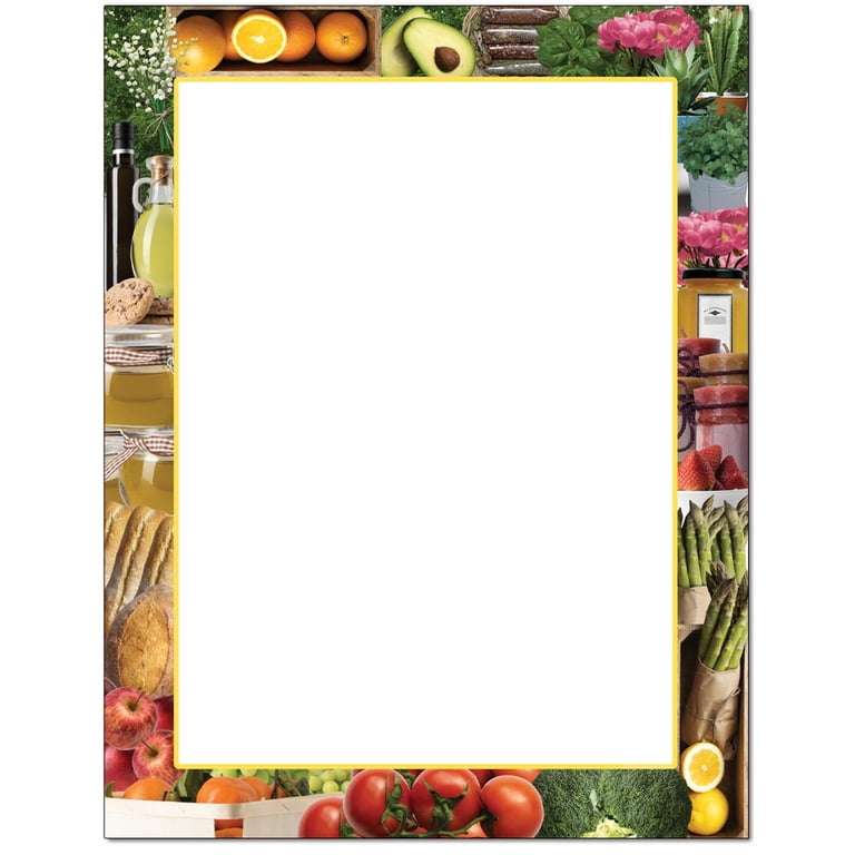 Farmer's Market Letterhead Printer Paper – 28 Lb Premium, Laser & Inkjet Compatible (25 Sheets)