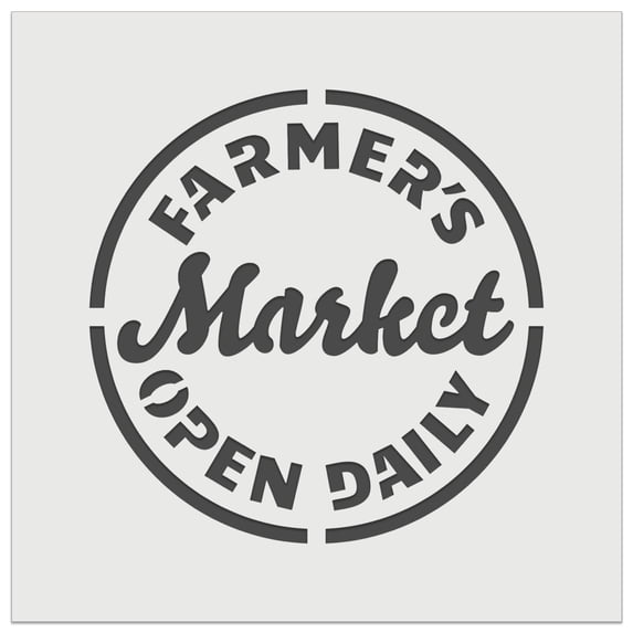 Farmer's Market Open Daily DIY Cookie Wall Craft Stencil - 9.0 Inch
