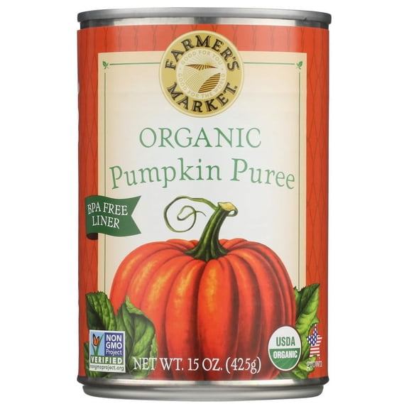Farmer's Market Organic Canned Pumpkin -- 15 oz - 2 pc