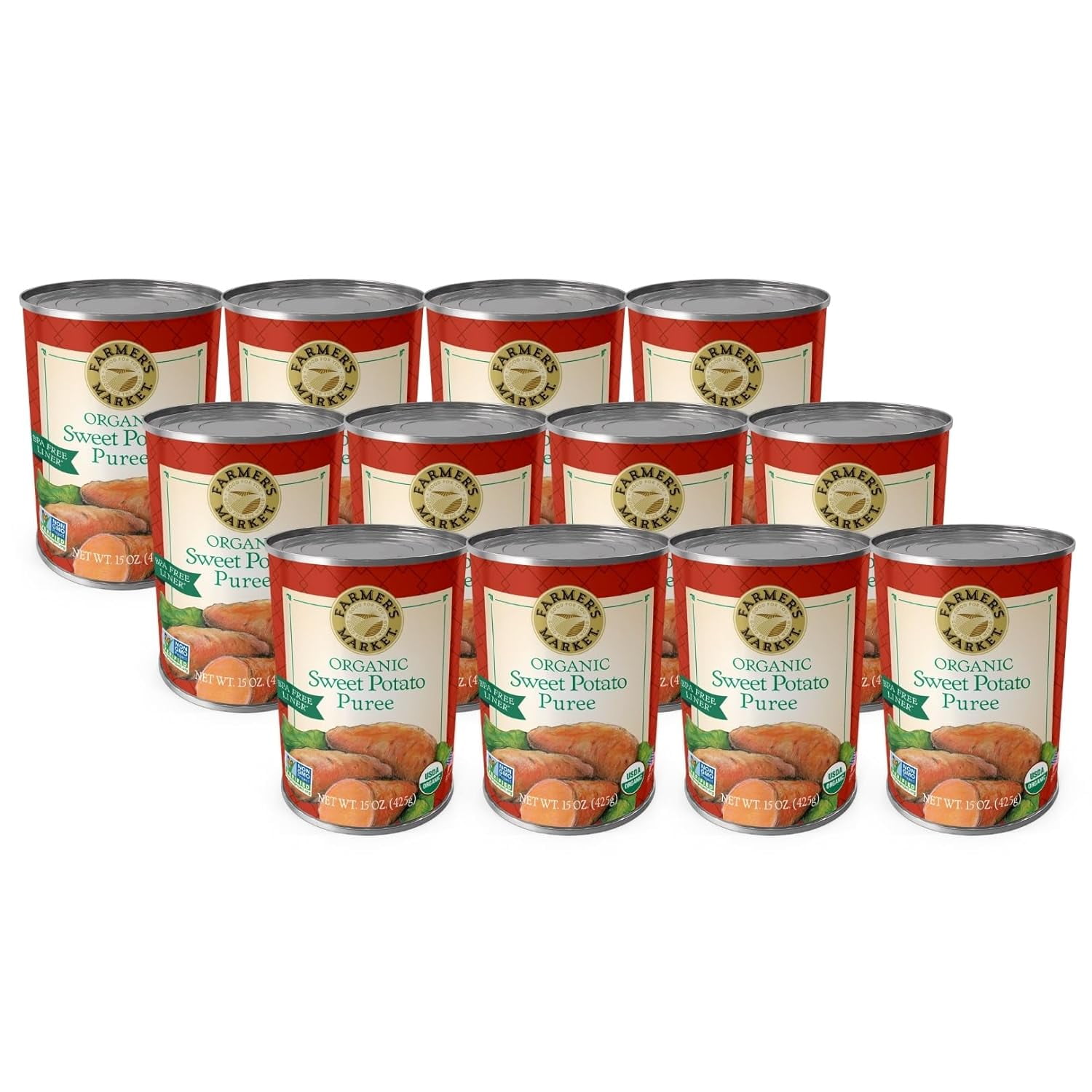 Farmer s Market Organic Sweet Potato Puree 15 Ounce Cans Pack Of 12 farmer-s-market-organic-sweet-potato-puree-15-ounce-cans-pack-of-12