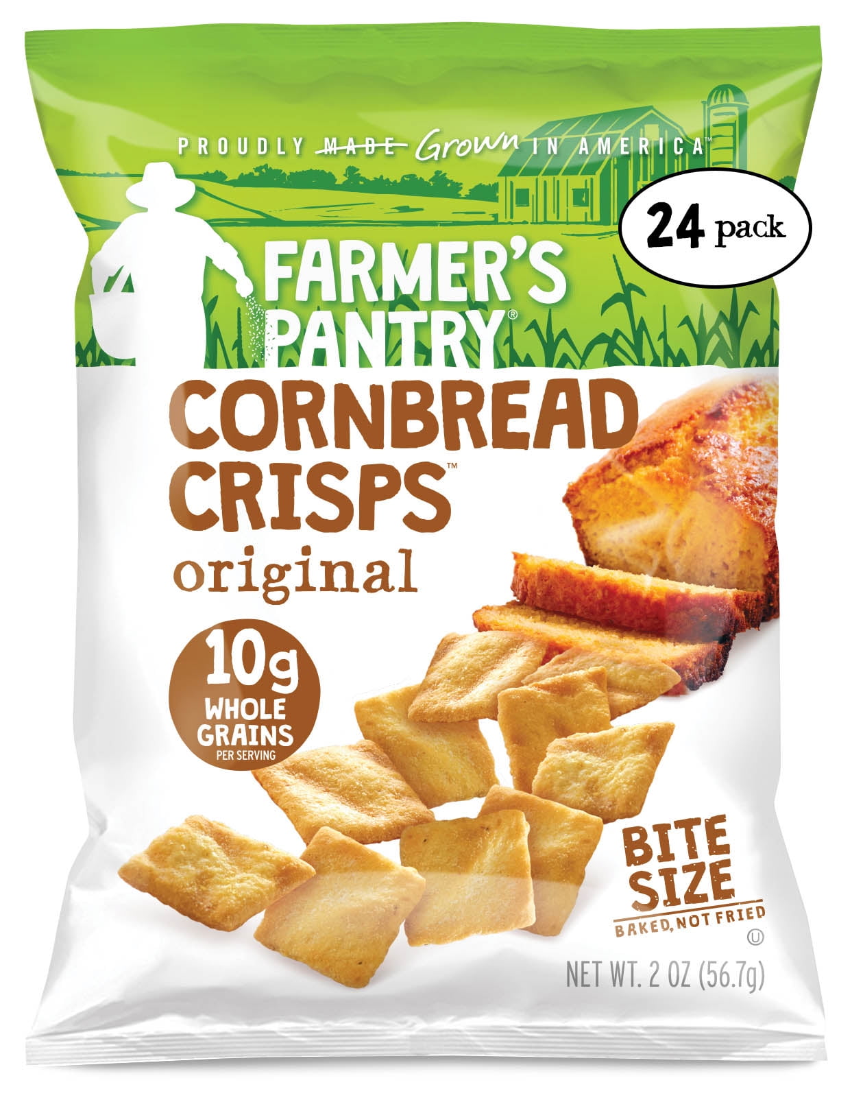 Farmer's Pantry Cornbread Crisps Bite Size, Original Style, Kosher ...