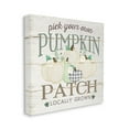 thumbnail image 1 of Farmer's Pumpkin Harvest Phrase Rustic Fall Style Typography Gallery-Wrapped Canvas Print Wall Art, 17x17, 1 of 6