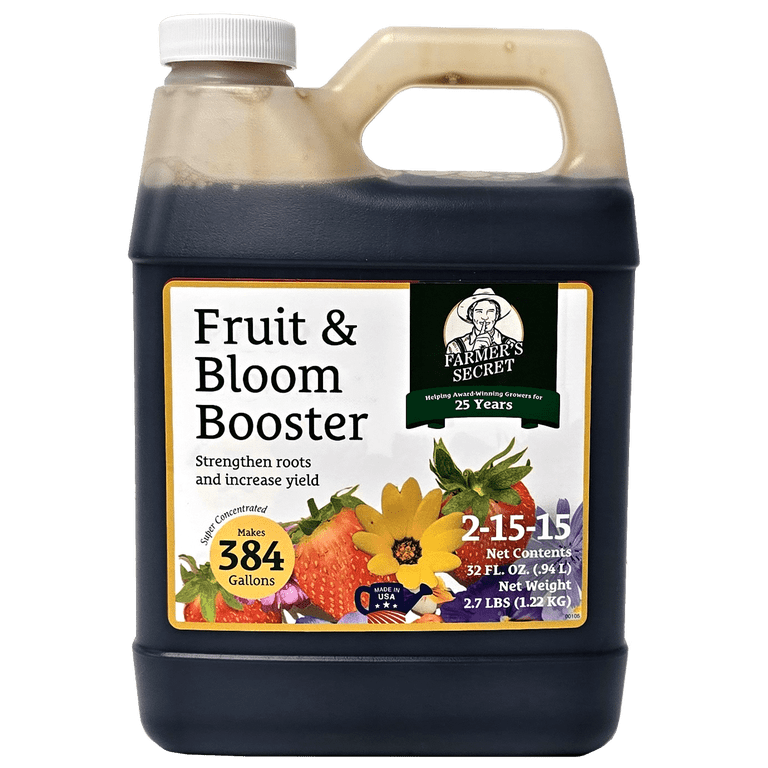 Farmer’s Secret Fruit & Bloom Booster Fertilizer (32oz) - Super Concentrated