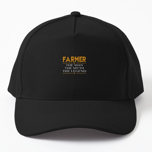 Farmer the Man the Myth the Legend Baseball Cap, Country Theme Design, Harvest Season Hat