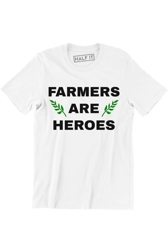 Farmers Are Heroes - Funny Farming Superhero Typographic Design Men's T-Shirt