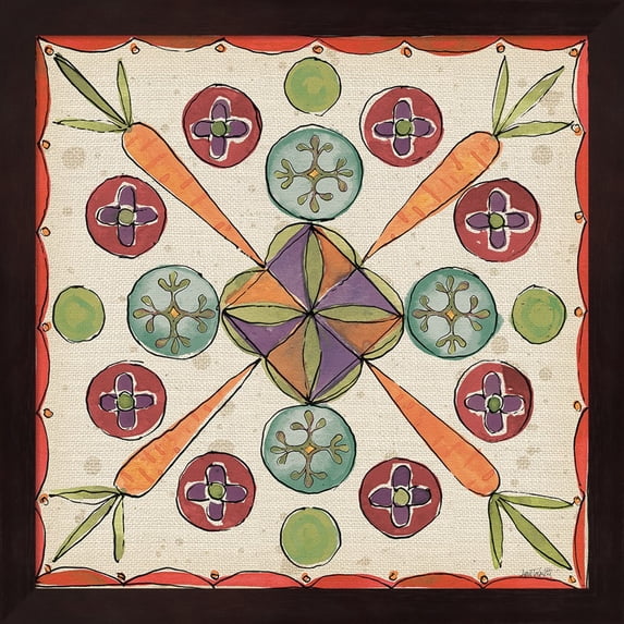 Farmers Feast Tiles I by Anne Tavoletti, Framed Wall Art, 13.25W x 13.25H