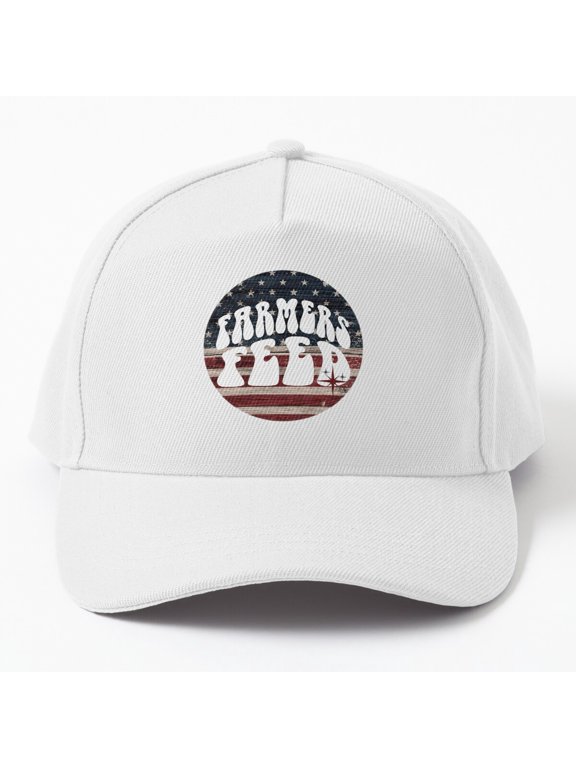 Farmers Feed America, American Flag Retro Baseball Hat, Farming Theme Style, Farm Inspired Cap