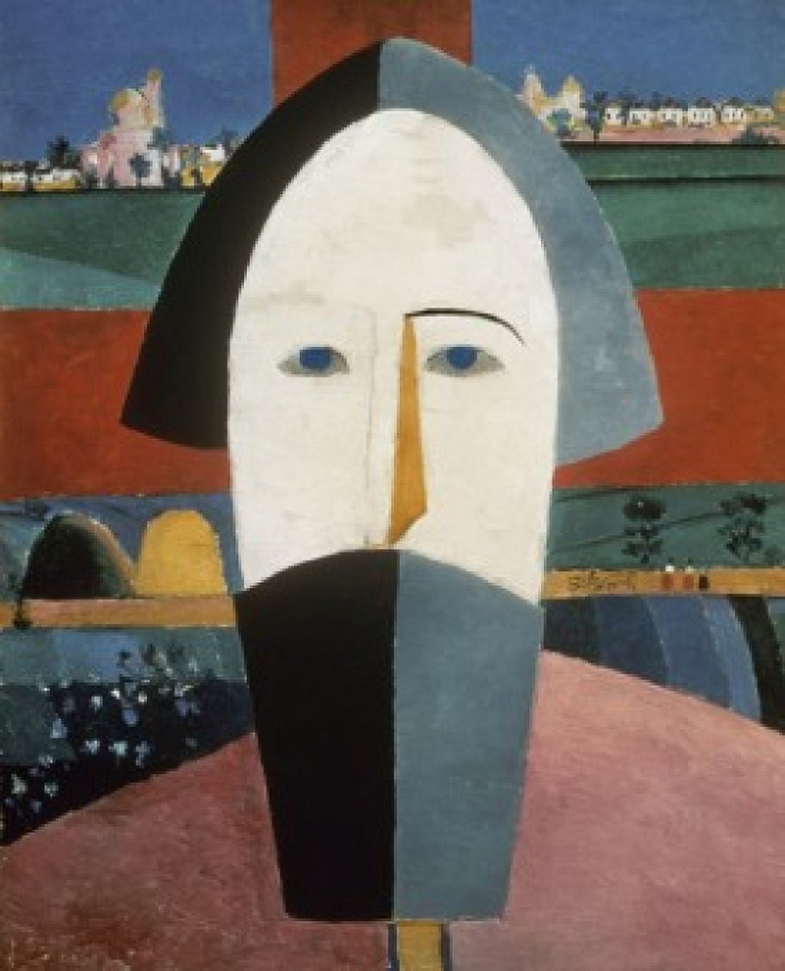 Farmers Head 1910-1911 Kasimir Malevich (1878-1935 Russian) Russian State Museum St Petersburg Canvas Art - Kasimir Malevich (18 x 24)