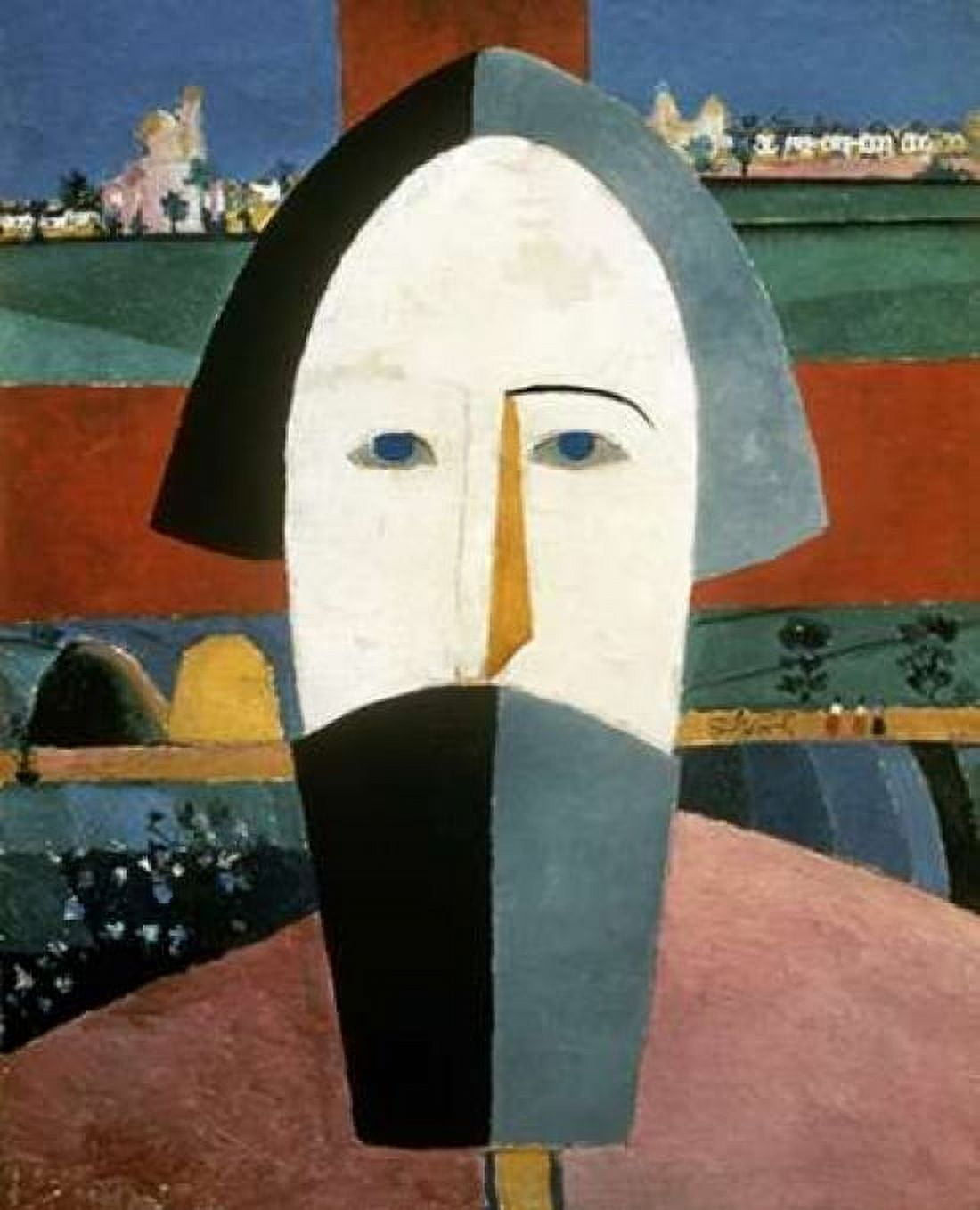 Farmers Head Canvas Art - Kazimir Malevich (20 x 24)