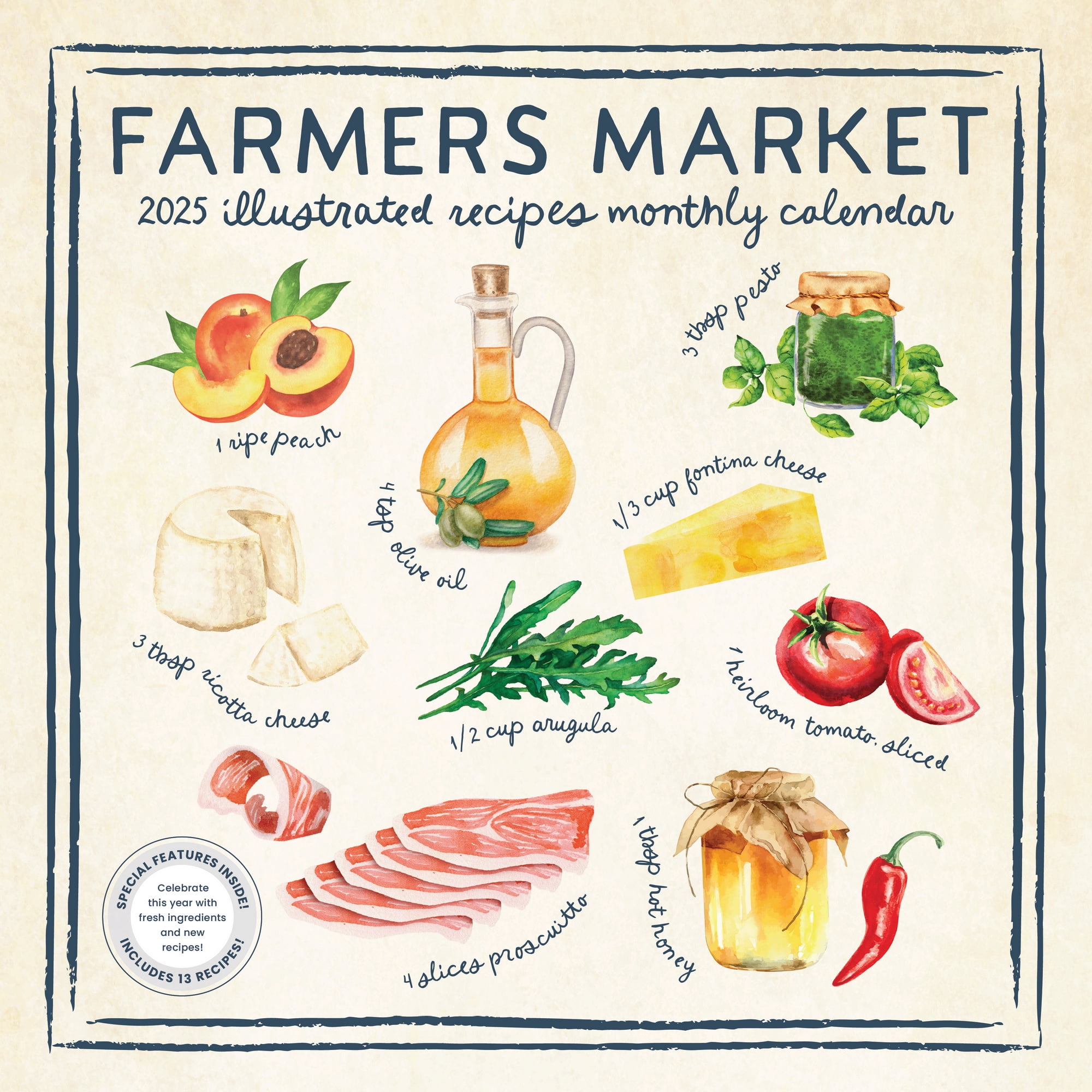 Farmers Market Calendar 2025 Illustrated Recipes Wall Calendar 12 Farmers Market Calendar 2025 Illustrated Recipes Wall 12 X 24 12 Month Marble City Press Hand Drawn Watercolor Seasonal Fruits Vegetables Vegetarian A4b51ee1 3c82 4318 B2ce