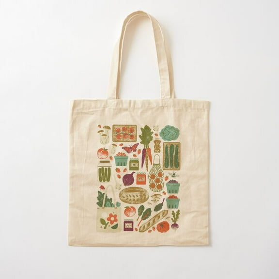 Farmers Market Cotton Tote Bag Canvas Tote Bag, Family Gift For Mother, Her