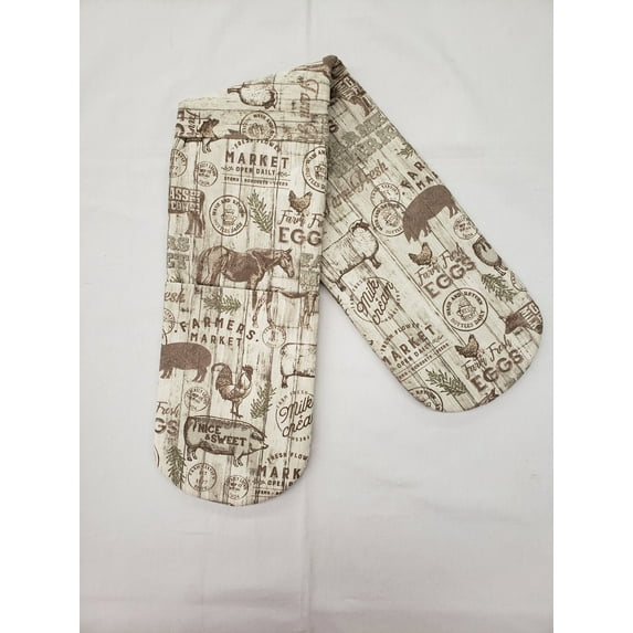 Farmers Market Double Oven Mitt by Penny's Needful Things
