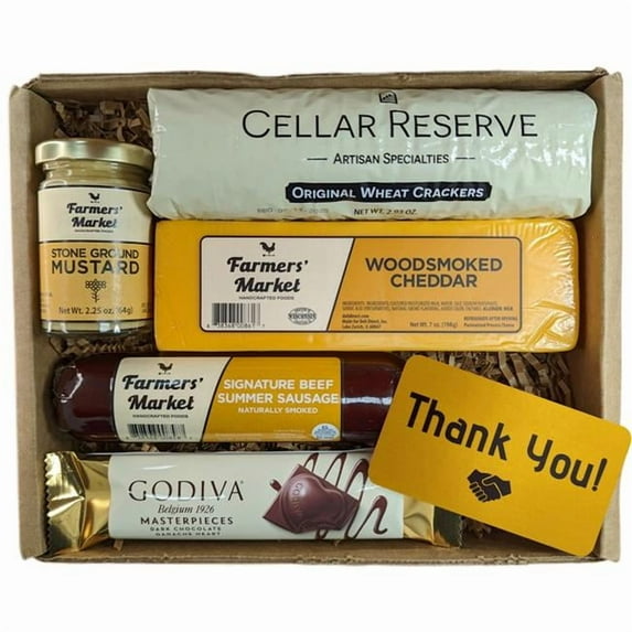 Farmers' Market FRMVSB00956 Farmers' Market Charcuterie Sampler, Gourmet Meat & Cheese Gift (Thank You)