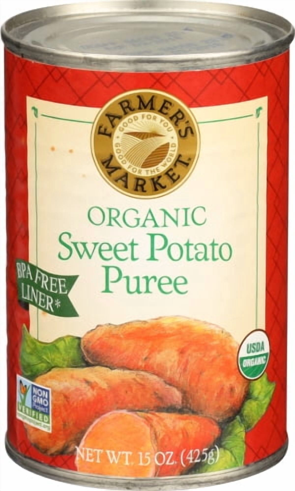 Farmers Market Foods Organic Sweet Potato Puree 15 oz (Pack of 12)