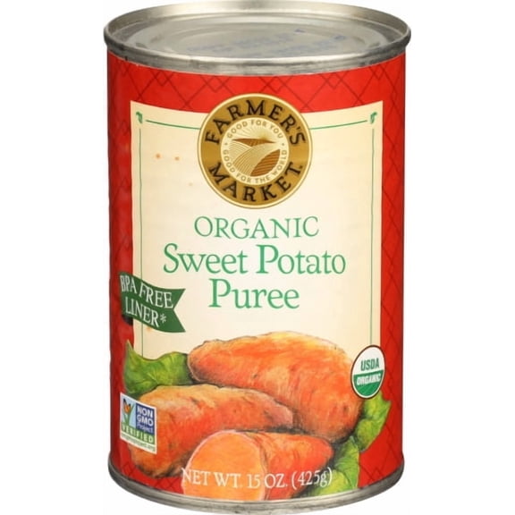 Farmers Market Foods Organic Sweet Potato Puree 15 oz (Pack of 12)
