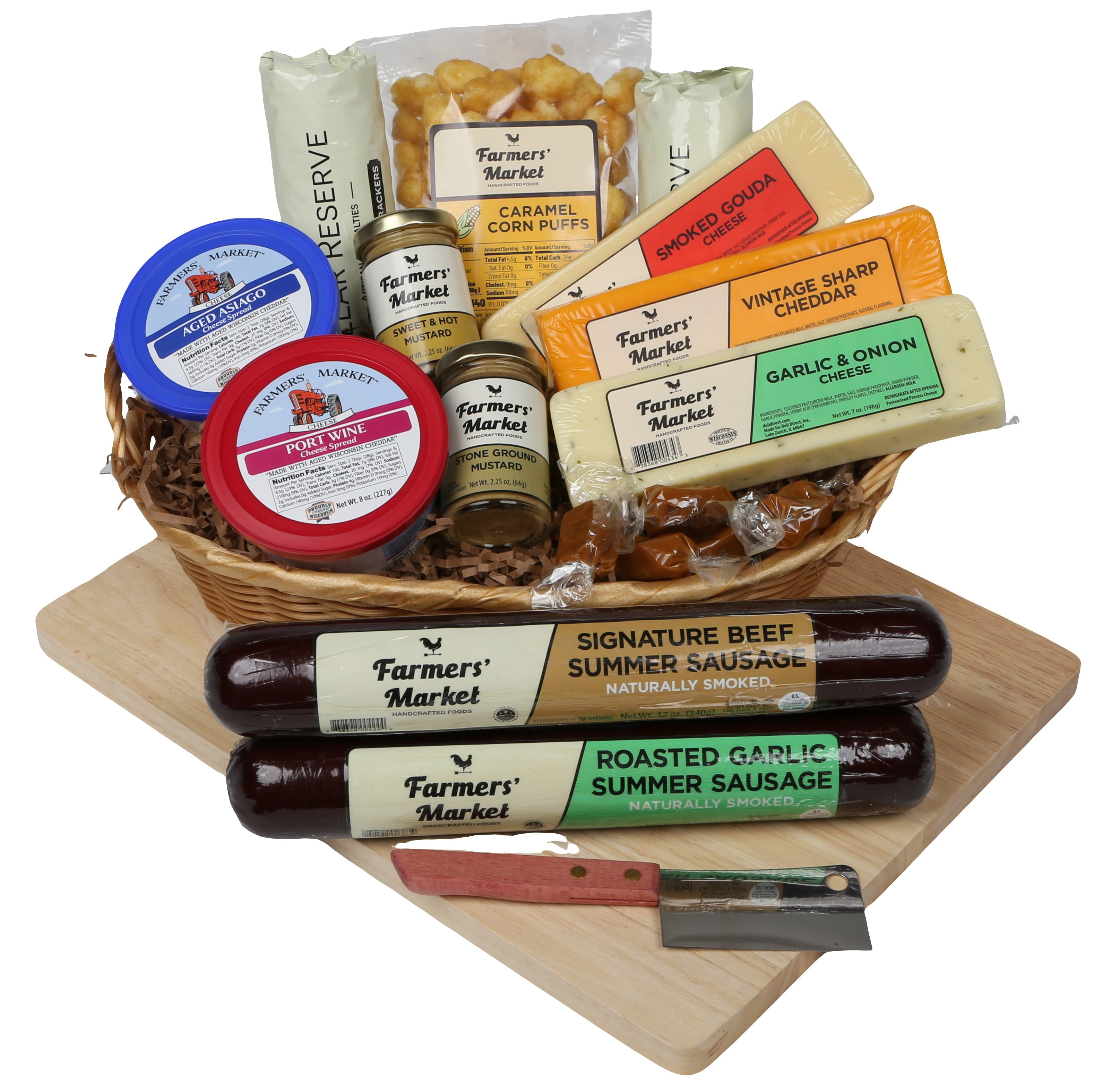 Farmers' Market Grand Gift Basket and Cutting Board by Deli Direct
