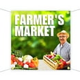 thumbnail image 1 of Farmers Market Large Banners and Signs for Outdoor by DreamController-Polyester Banner with 4 Holes for Easy Hang Indoor & Outdoor| 4x4 Feet HD Banner to Promote Food & Beverages | Made in USA, 1 of 6