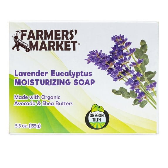 Farmers' Market Natural Bar Soap Lavender Eucalyptus, 5.5 Ounce
